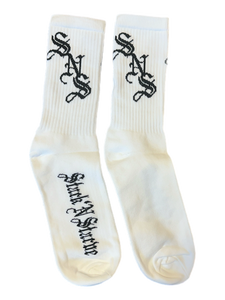 WHITE “SNS” CUSHION SOCKS